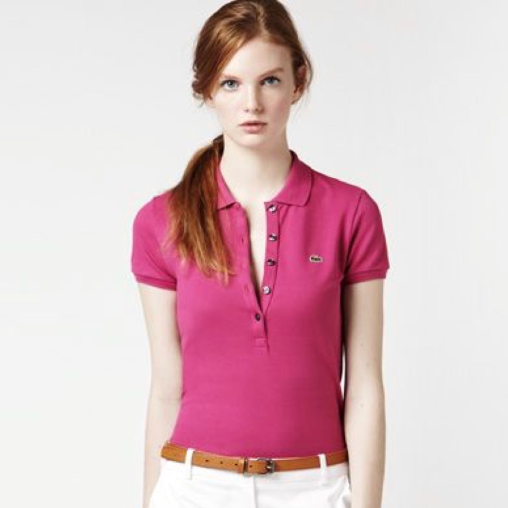Authentic Lacoste 5 button slim fit polo shirt